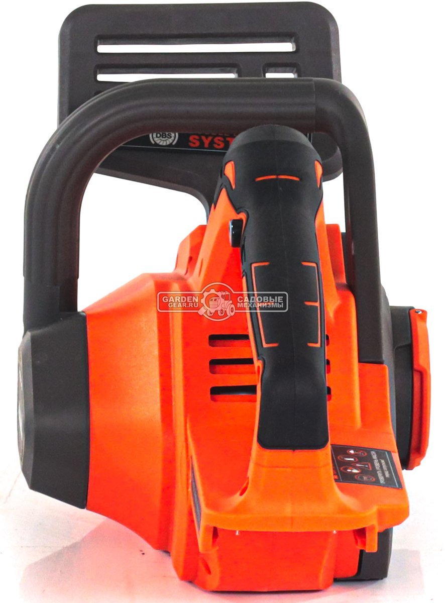 Пила аккумуляторная цепная Daewoo DACS 1221Li 12" SET с АКБ 5 А/ч и ЗУ (PRC, BL 21В, натяжение цепи без инструмента, 3/8"-1.1-45E, 3.8 кг)