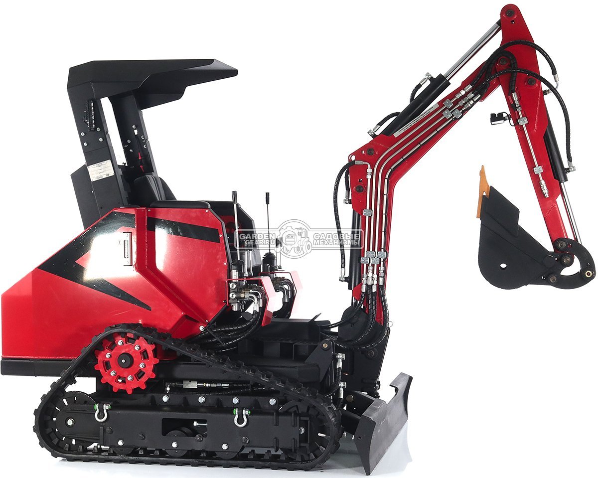 Гусеничный экскаватор RED Rhino RBZ-12 максимальная комплектация, Zongshen GB750EFI 30 л.с., глубина копания 2,1 м., ковш 250 мм., 1300 кг.