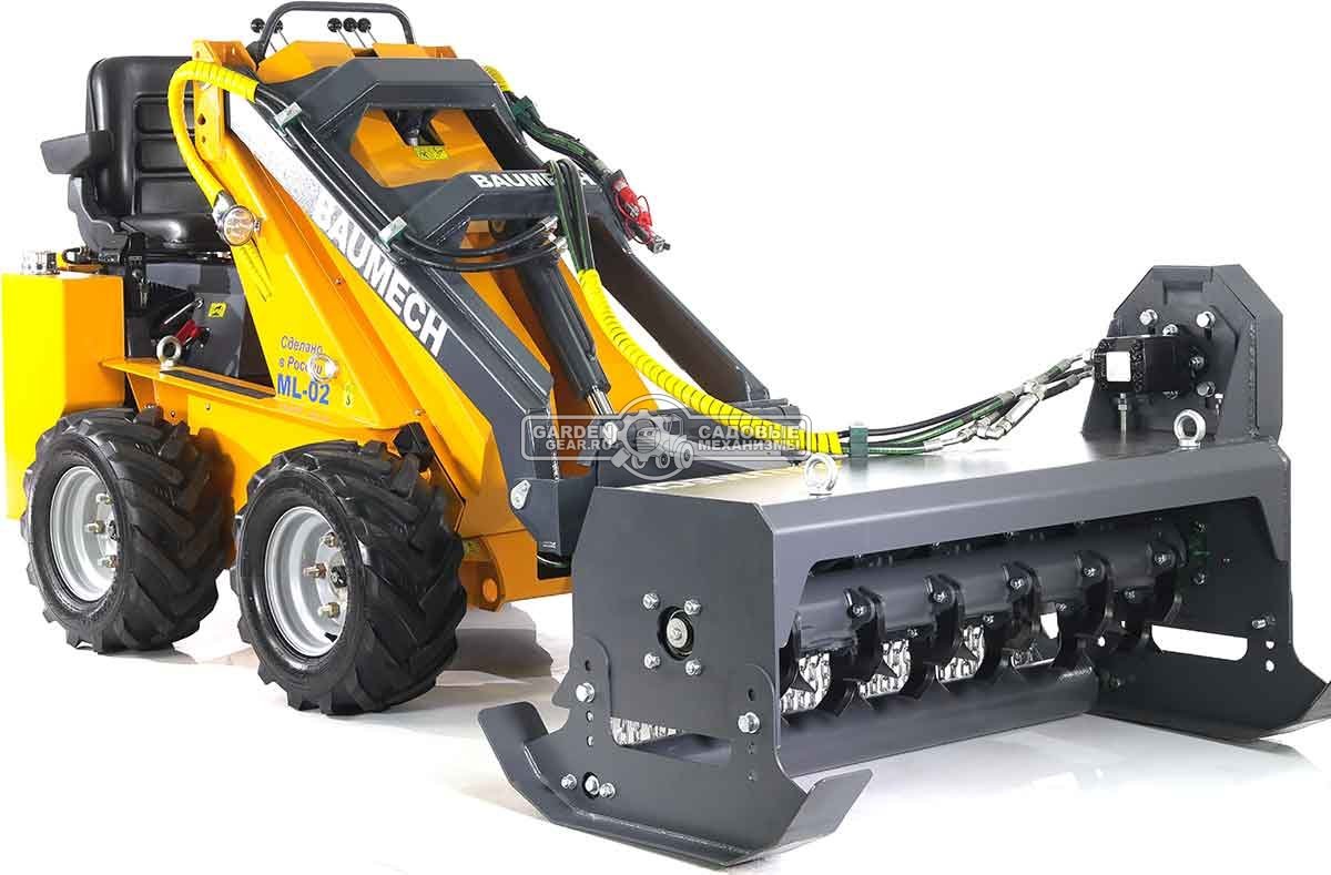 Универсальная машина мини-погрузчик Baumech ML-02 Pro + мульчер 110 см. с двигателем Zongshen GB750 EFI V-Twin инжектор