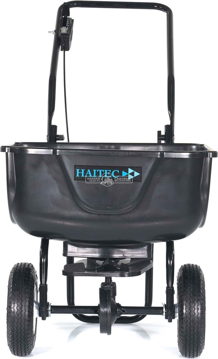Тележка - разбрасыватель для удобрений, песка и реагентов Haitec HT-GS30 (PRC, ширина разброса 3.0 м, ёмкость 30 кг, пневмоколеса 20 см)