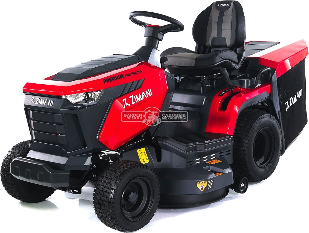 Садовый трактор ZimAni TC107HV (PRC, Loncin 586 куб.см., гидростатика, травосборник 320 л, ширина кошения 107 см, LED панель, 195 кг)