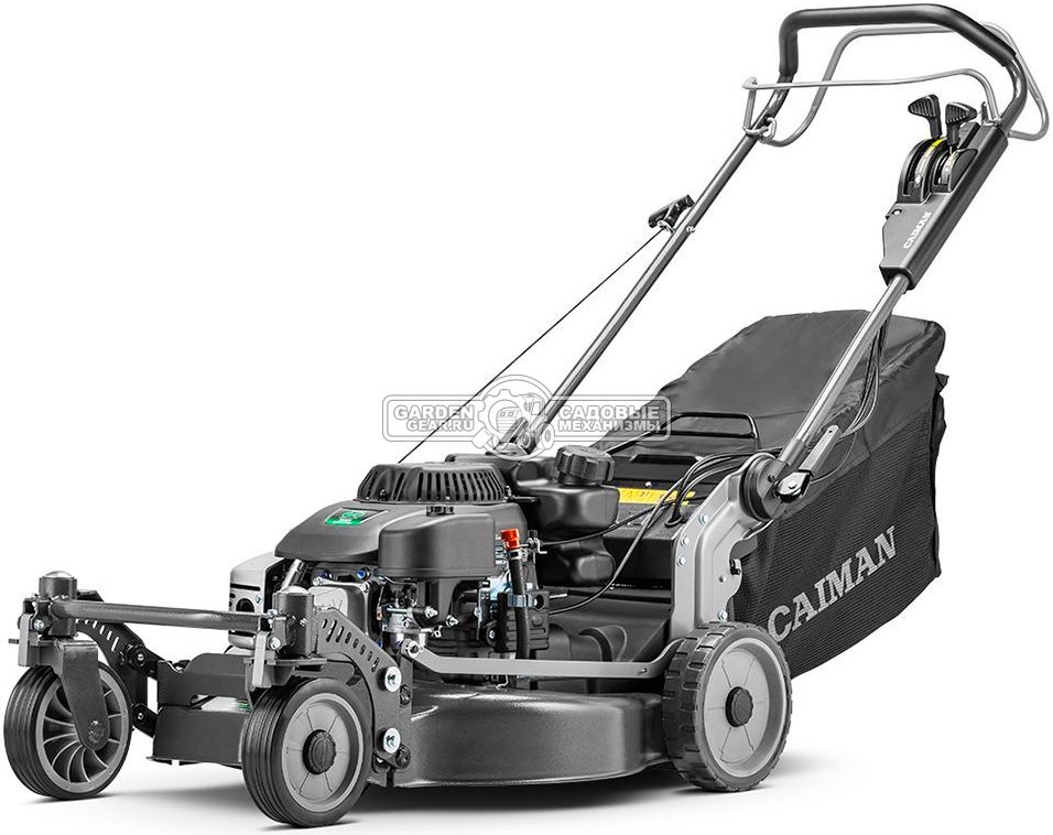 Газонокосилка бензиновая Caiman IXO Prime 55CLV SW (RUS, 53 см, Caiman Green Engine, 224 см3, сталь, кардан, рояльные колеса, 4 в 1, 70 л, 60 кг.)