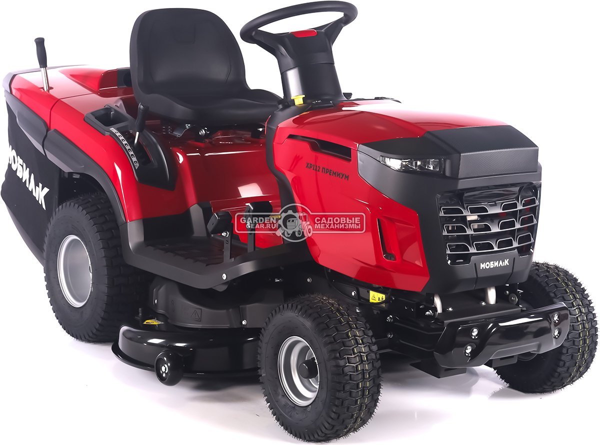 Садовый трактор Мобил К XP112 Премиум (PRC, Loncin V-Twin, 586 куб.см., гидростатика, мульчирование, 240 л., ширина кошения 110 см, 208 кг)