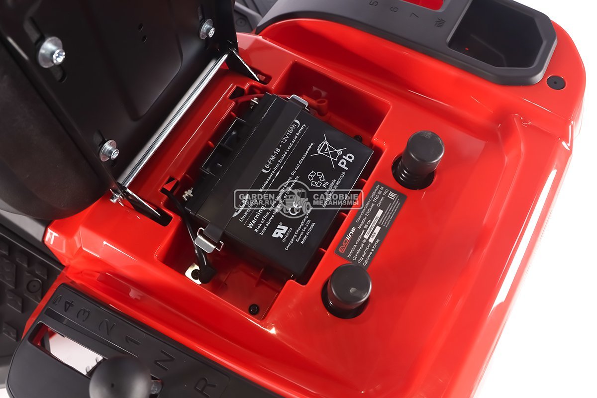 Садовый трактор Evoline TRG 98 M (PRC, Loncin 452 куб.см., механика, ширина кошения 96 см, боковой выброс, 182 кг)