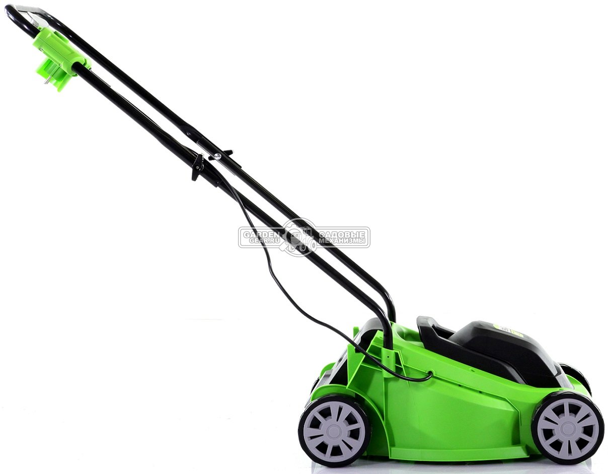 Газонокосилка электрическая GreenWorks GLM1232 (PRC, 32 см, 1200 Вт, плаcтик, 25 л, 7 кг)