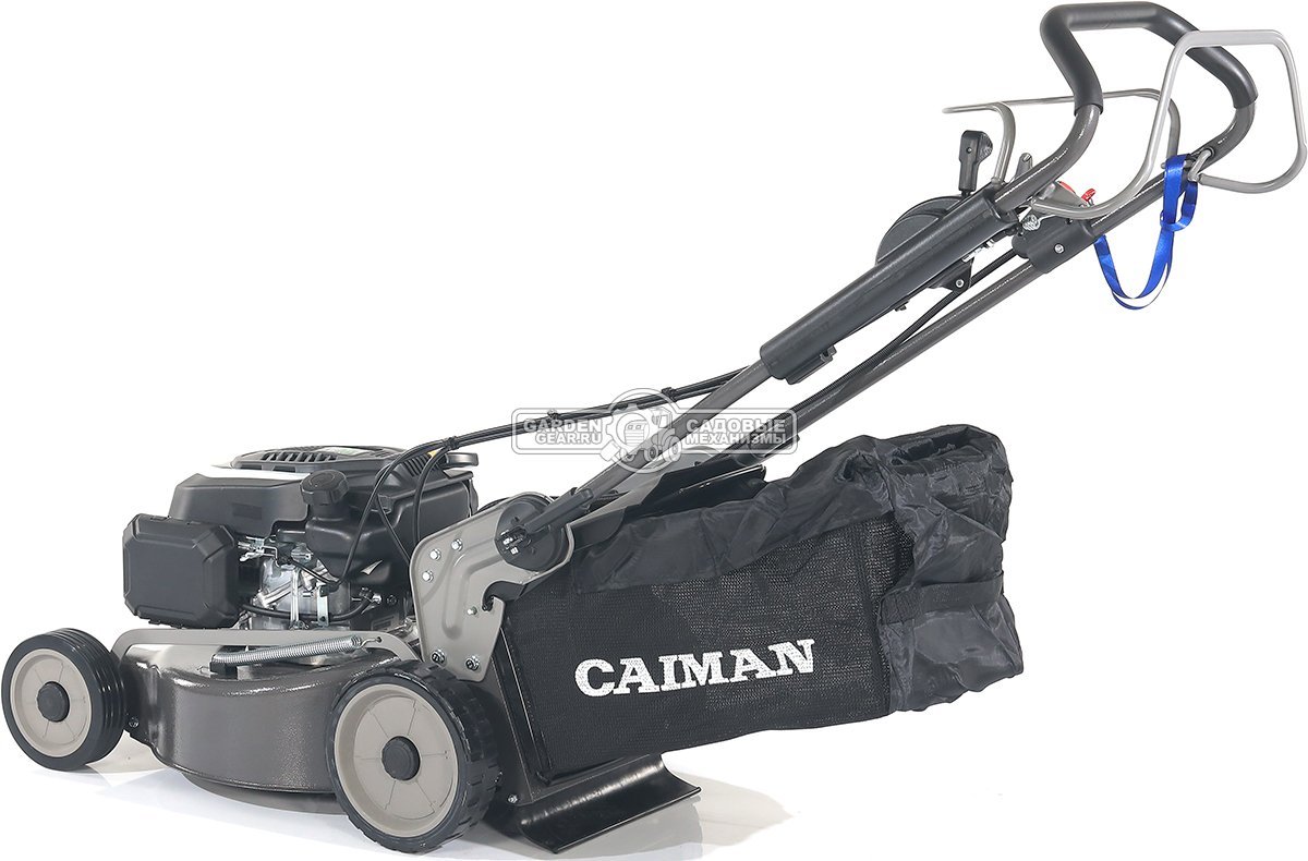 Газонокосилка бензиновая Caiman Ferro 47CVE с электрозапуском (RUS, 45 см, Caiman Green Engine, 166 см3, сталь, 4 в 1, 50 л, 40.5 кг)