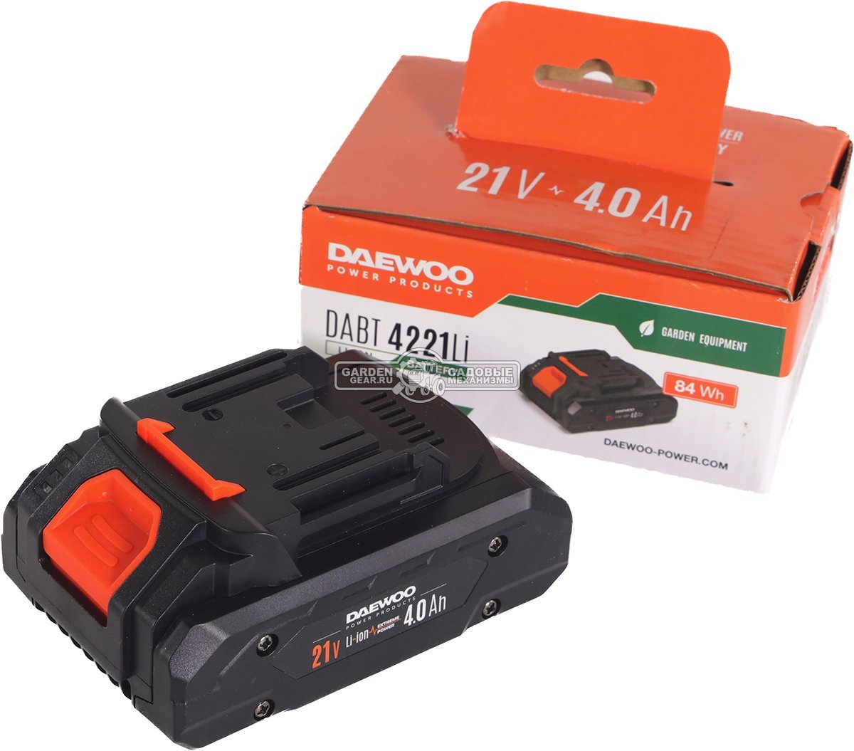 Аккумулятор Daewoo DABT 4221Li (PRC, Li-Ion, 21В, 4.0 А/ч, 0.52 кг, элементы 21700)