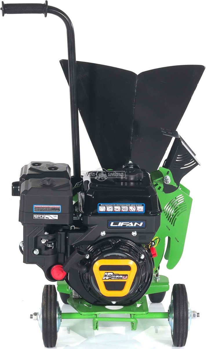 Садовый измельчитель веток бензиновый Дровосек МР260 6.5 (RUS, Lifan 6.5 л.с., 196 см3, ветки до 72 мм, центробежное сцепление, 48 кг)