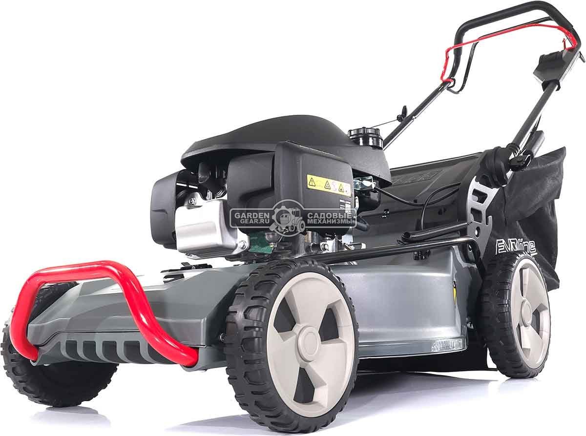 Газонокосилка бензиновая EVOline LMG 53 CSH Commercial (PRC, 53 см, Honda GCV200, 201 см3, 4 в 1, 70 л, сталь, 47 кг)