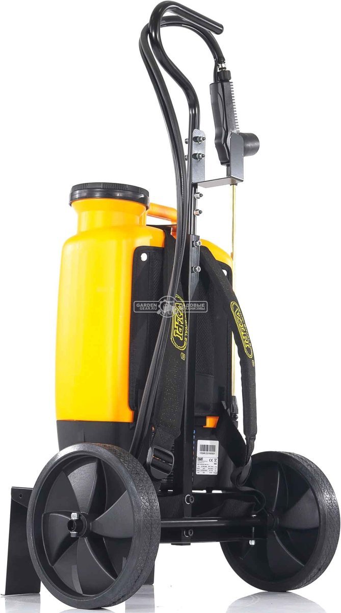 Опрыскиватель аккумуляторный Volpi Elettrolithium 10 BAR 15L CAR с тележкой (ITA, Li-Ion 12В, 8 А/ч, 15 л, 10 Бар, 14 кг)