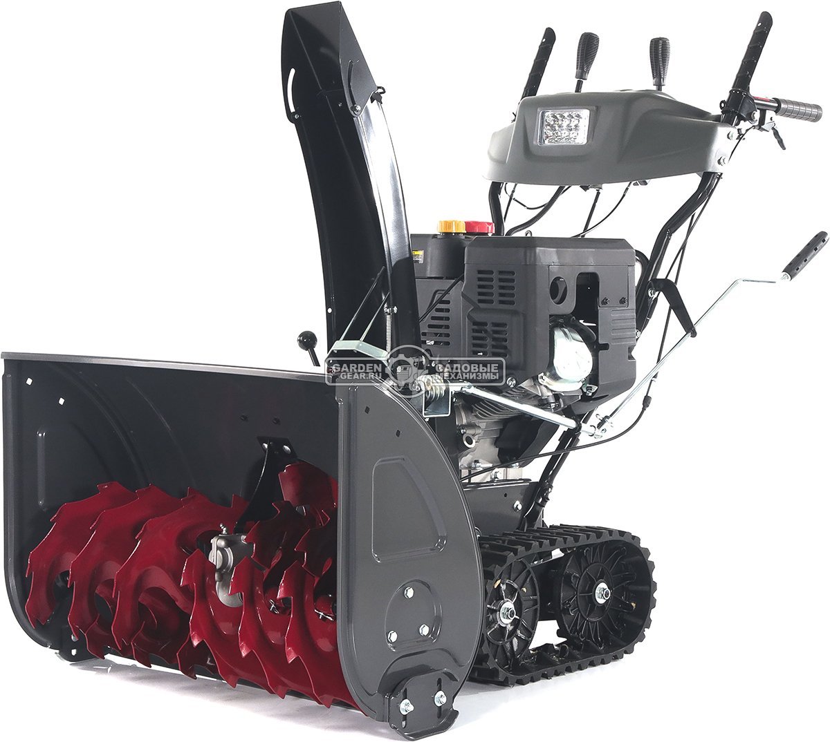 Снегоуборщик Evoline SBG 760 TLE гусеничный (PRC, 76 см, Loncin, 420 см3, эл/стартер 220В, фара, разблокировка гусениц, подогрев рукояток, 130 кг)