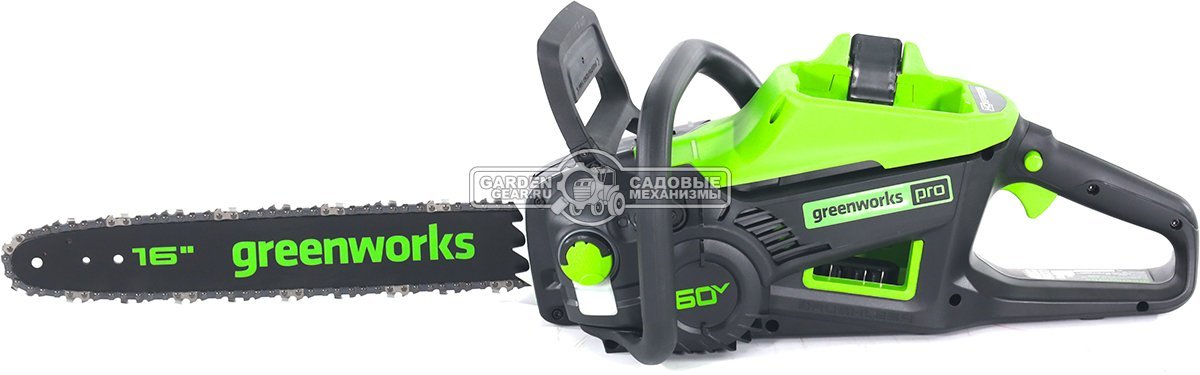 Пила аккумуляторная цепная GreenWorks GD60CS25 16&quot; без АКБ и ЗУ (PRC, BL 60В, 3/8&quot;-1.3-56E, 4.7 кг)