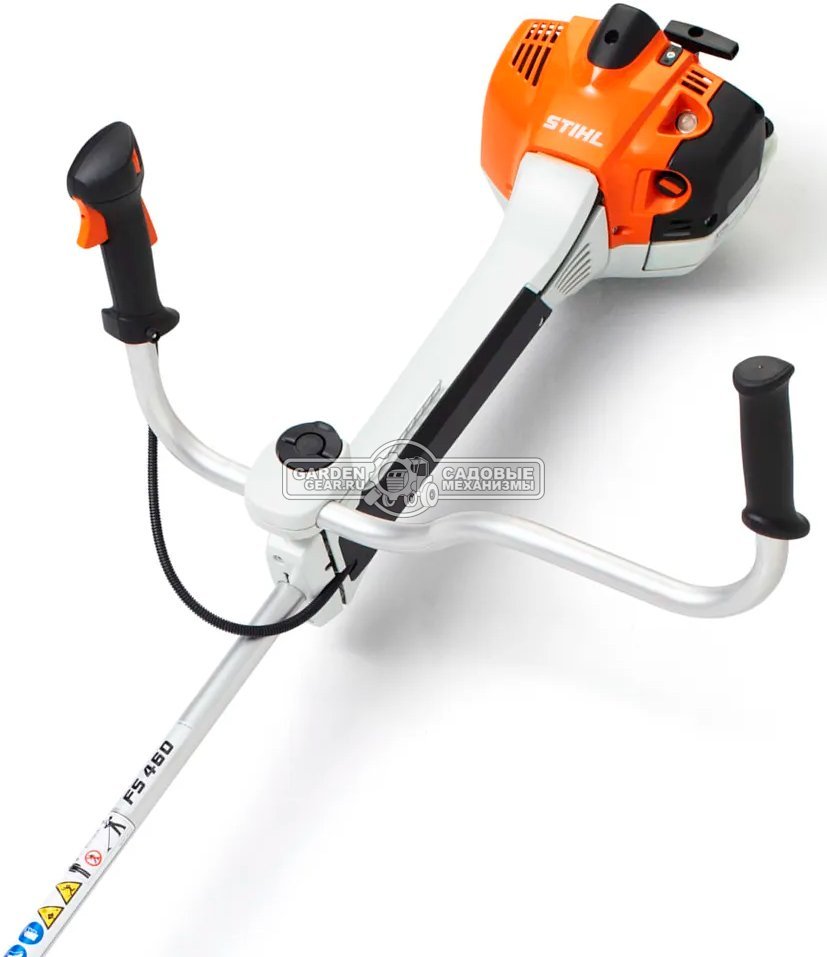 Бензиновый кусторез Stihl FS 460 (GER, 51,6 куб.см., 2,4 кВт/3,3 л.с., 2-MIX, длина - 177 см., 3-х нож DM 3F-300, AutoCut 46-2, 8,5 кг.)