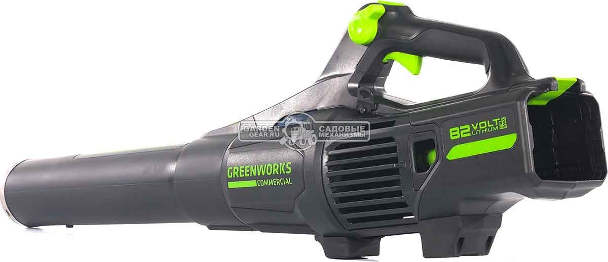 Воздуходувка аккумуляторная GreenWorks GD82ABII без АКБ и ЗУ (PRC, BL 82В, 225 км/ч, 21.5 м3/мин, 2.6 кг)