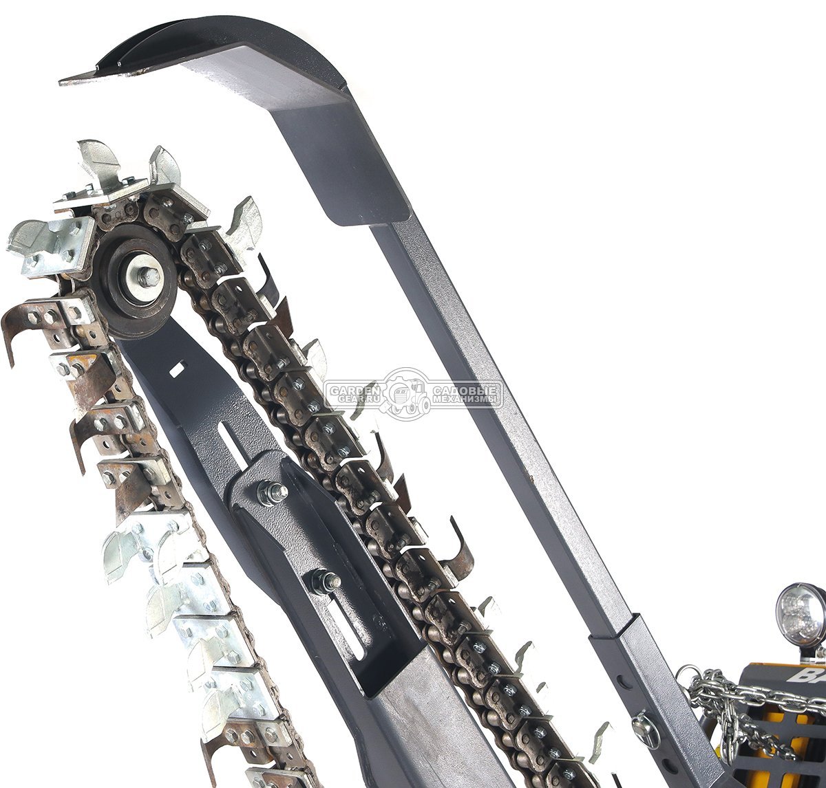 Самоходный гусеничный траншеекопатель Baumech ТКС1 с двигателем Zongshen GB750 EFI V-Twin инжектор (скорость копки грунта до 60 м/ч), 762 кг.