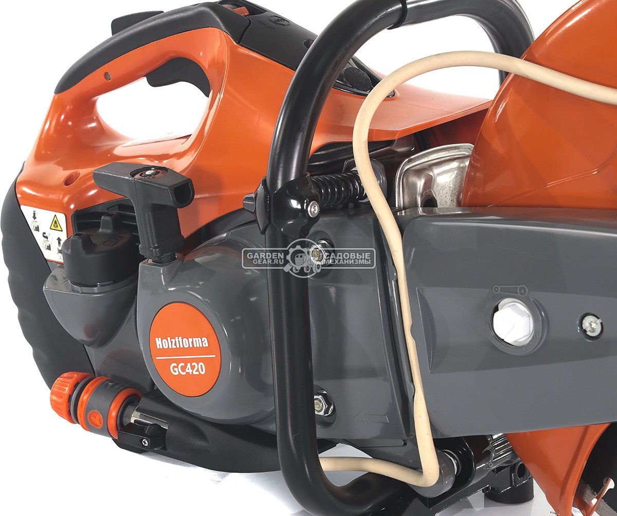 Бензорез Holzfforma GC420 14" (PRC, 66,7 см3, 3,2 кВт/4,4 л.с., диаметр круга 350 мм, глубина реза 110 мм, 9,6 кг.)