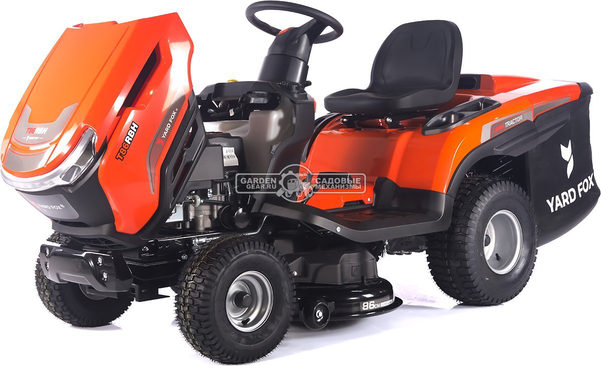 Садовый трактор Yard Fox Optima T 86 RBH (PRC, Loncin 432 куб.см., гидростатика, травосборник 260 л, ширина кошения 86 см, 190 кг)