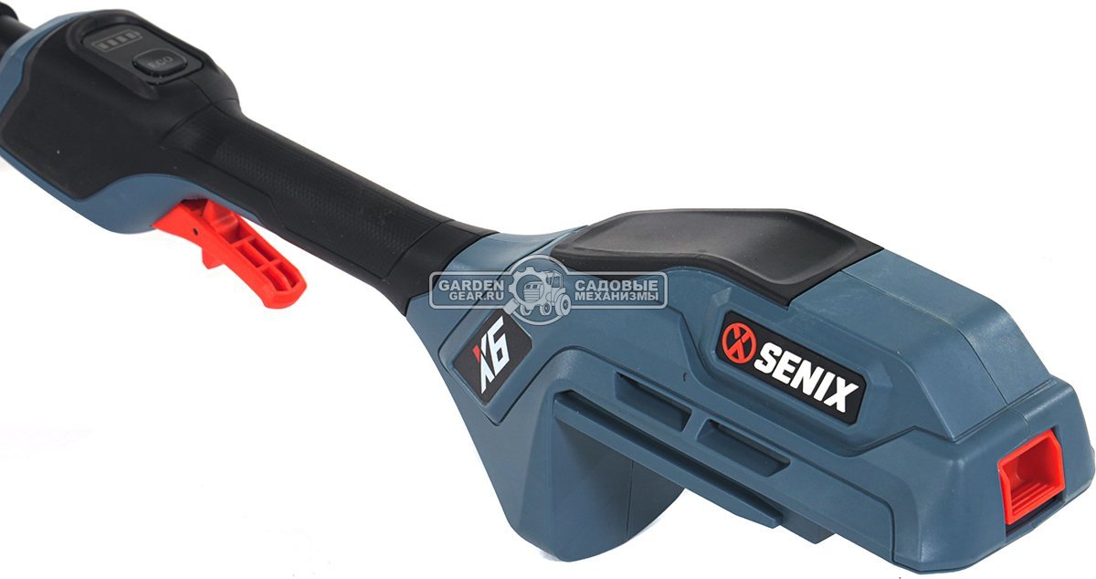 Триммер аккумуляторный Senix GTX6-M-EU c АКБ 3 А/ч и ЗУ (PRC, BL 60В, разъем, D рукоятка, леска 2.4 мм, 3.4 кг)