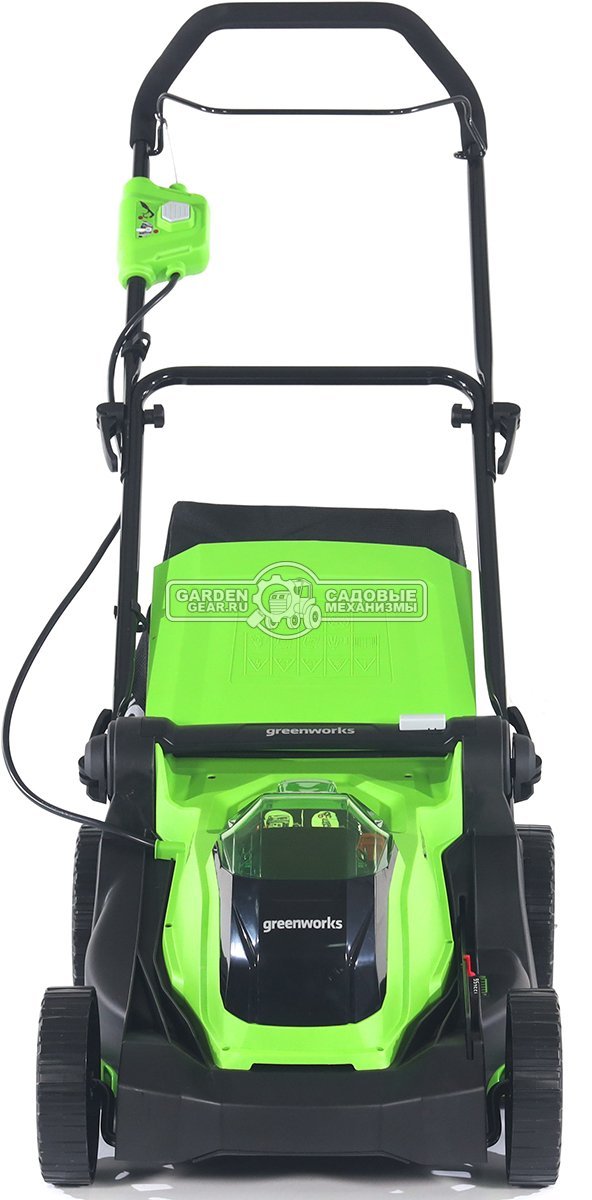 Газонокосилка аккумуляторная GreenWorks G40LM41 без АКБ и ЗУ (PRC, 40В, 41 см, пластик, мульчирование, 50 л, 18 кг, снята с производства)
