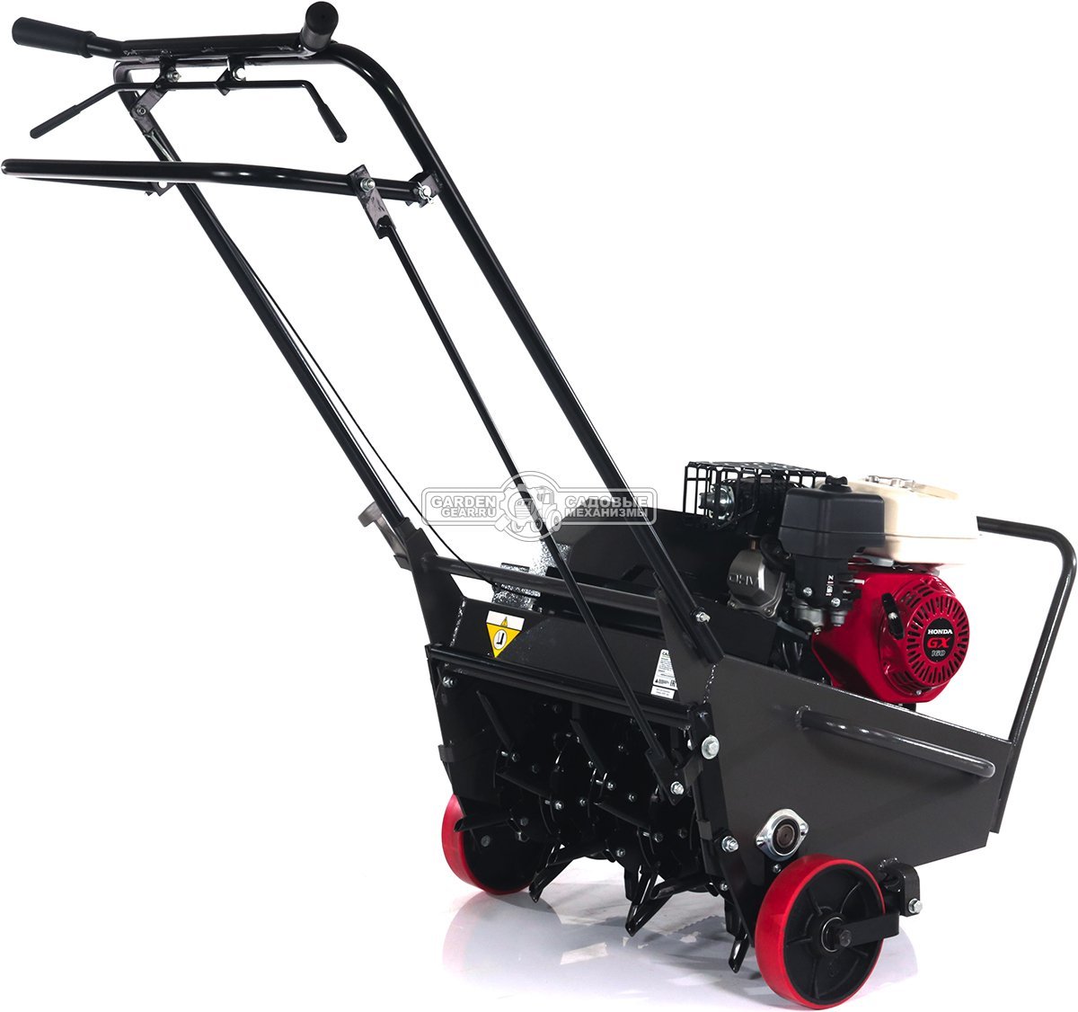 Аэратор бензиновый профессиональный Caiman Aero 55H (RUS, 53 см, Honda GX160, 163 куб.см., сталь, 30 полых шипов, 170 кг.)