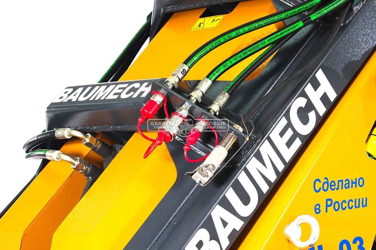 Универсальная машина мини-погрузчик Baumech ML-03 Pro + гидравлический отвал 120 см. с двигателем Zongshen GB750 EFI V-Twin инжектор