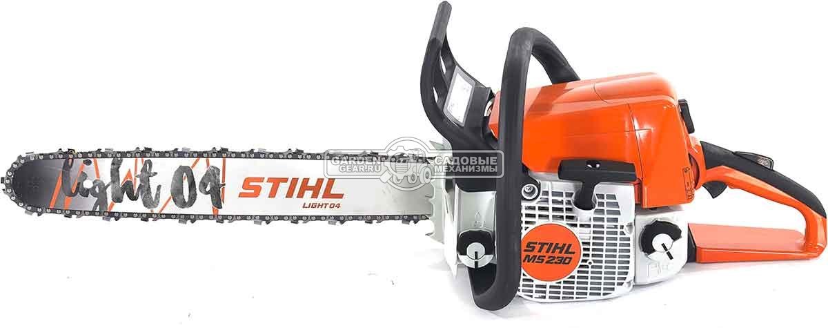Бензопила Stihl MS 230 18" (PRC, 40.2 куб.см., 2.0 кВт/2.7 л.с., 3/8", 1.3 мм, 61E, 4.6 кг)