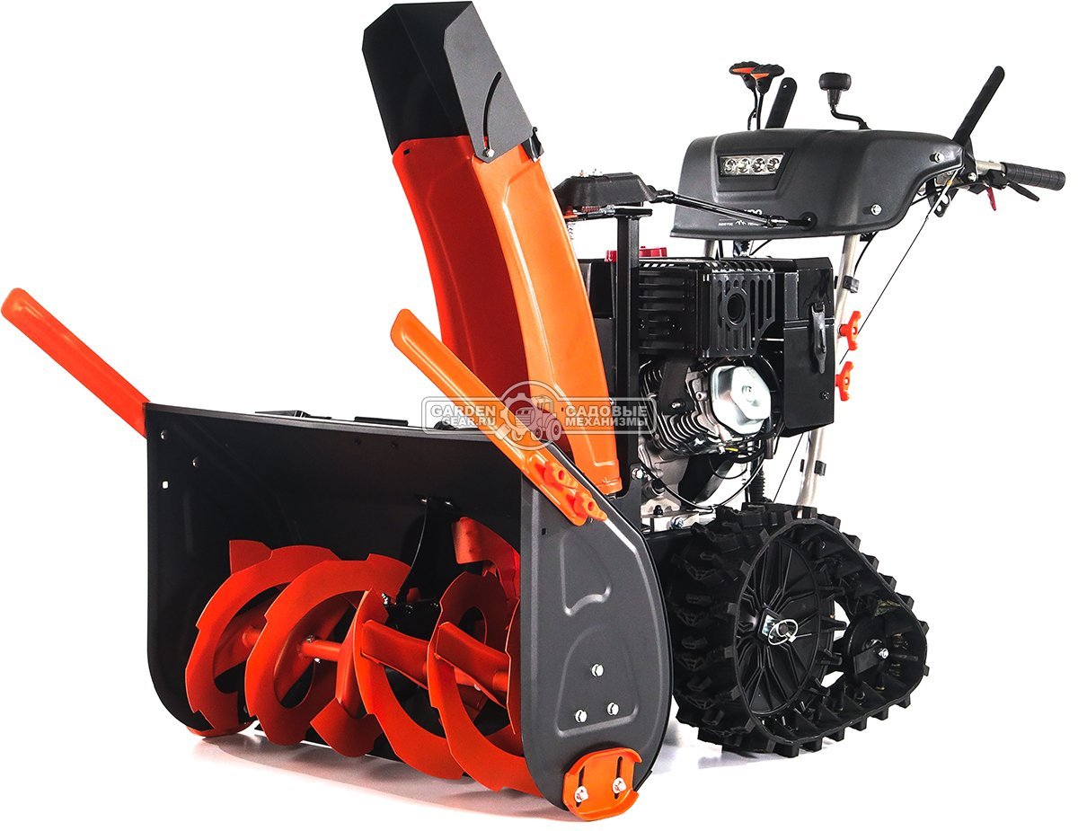 Снегоуборщик Daewoo DAST 430 гусеничный (PRC, 76 см, Daewoo WXE 350, 310 см3, запуск от аккумулятора, фара, гусеницы Arctic track, 125 кг.)