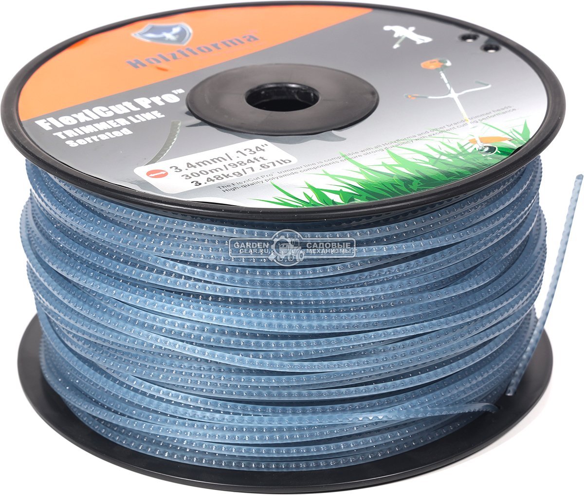 Леска Holzfforma FlexiCut Pro Serrated 3,4 мм, 300 м, звездочка