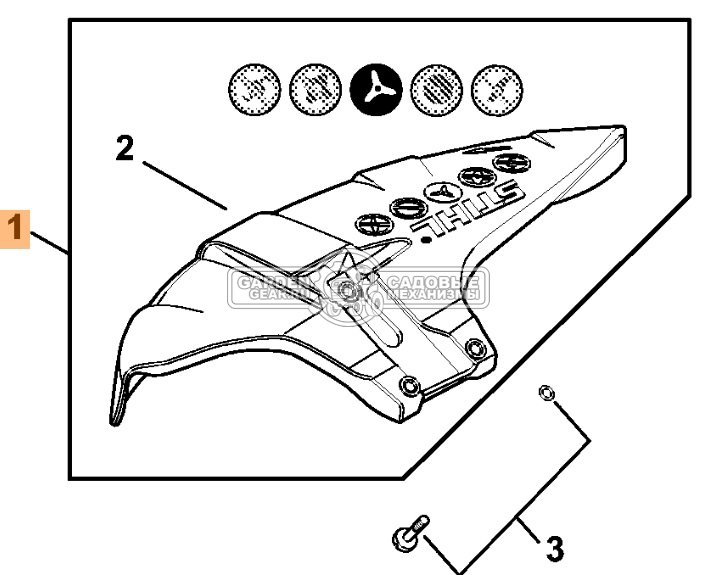 Защитный кожух для режущих дисков Stihl 305 мм для FS 460/490 K