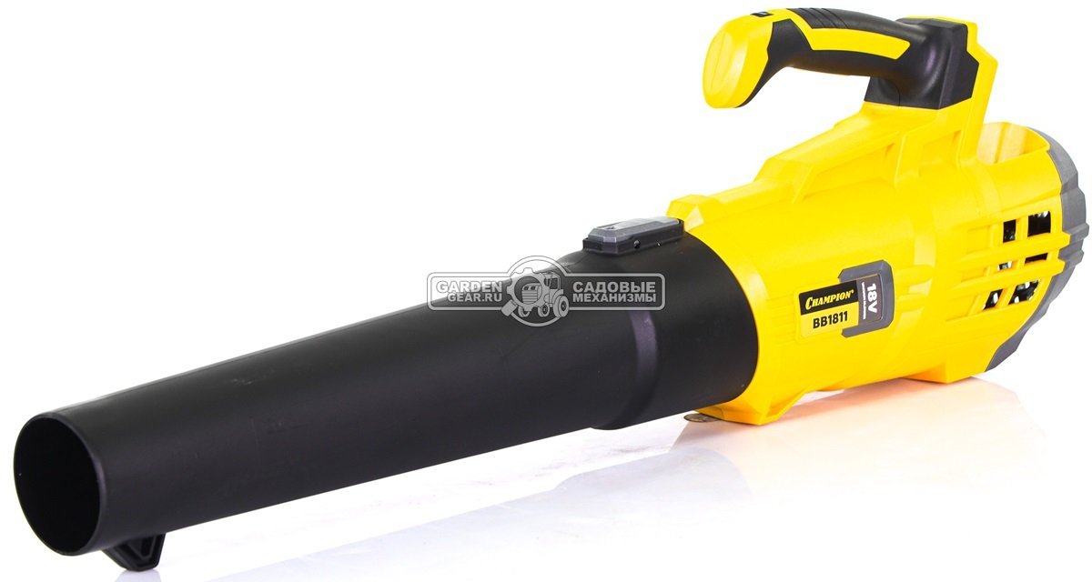 Воздуходувка аккумуляторная Champion BB1811 с АКБ 2 А/ч и ЗУ (PRC, Li-ion 18В, 4 А/ч, 38 м/с, 594 м3/ч, 1.9 кг)