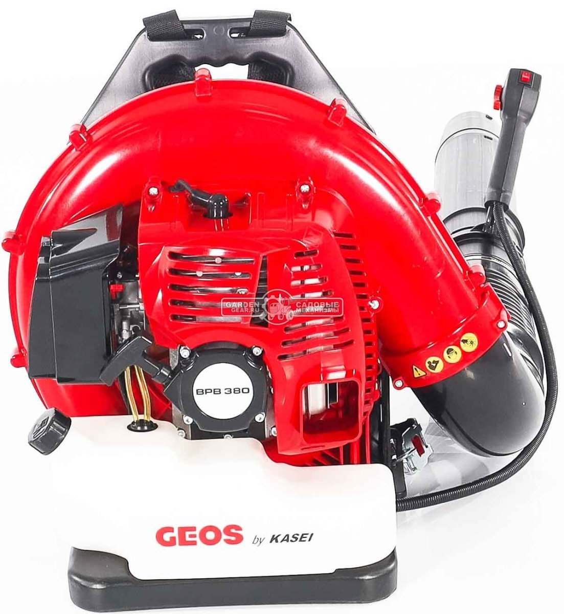 Воздуходувка бензиновая ранцевая Geos Max BPB 380 (PRC, Kasey 79.4 куб.см., 3.3 кВт/4.5 л.с.,1656 м3/ч, 87 м/с, 11.5 кг)
