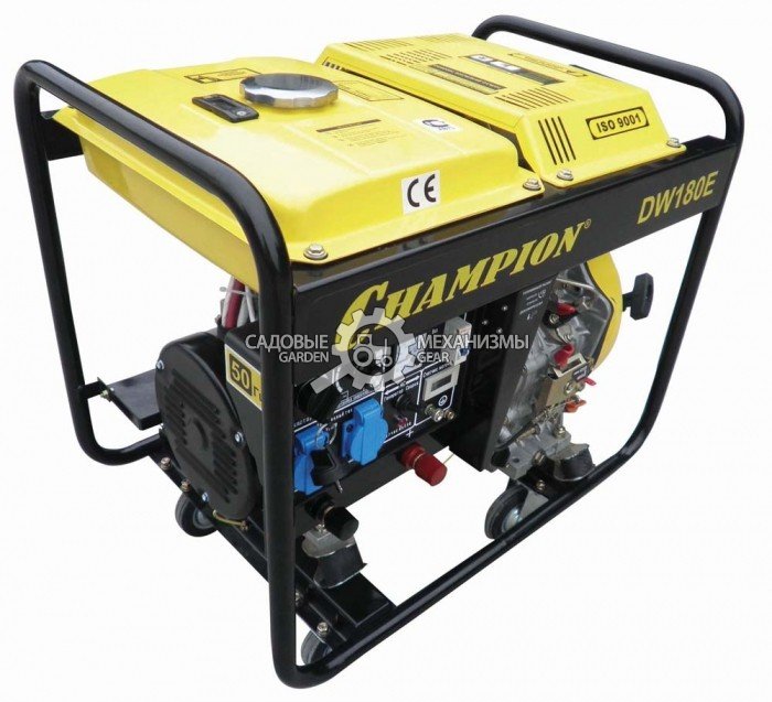 Сварочный генератор дизельный Champion DW180E (PRC, Champion; 418 куб.см.; переменный 180 А; 230 В; 2 кВт; 12 л; эл. старт; 95 кг)