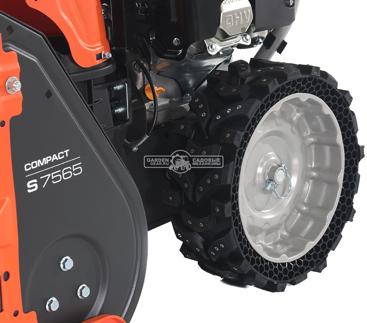 Снегоуборщик Daewoo S 7565 (PRC, 65 см., Daewoo, 220 см3, скорости 6/2, колеса EX-ICE, запуск от аккумулятора 21В, фара, 67 кг.)