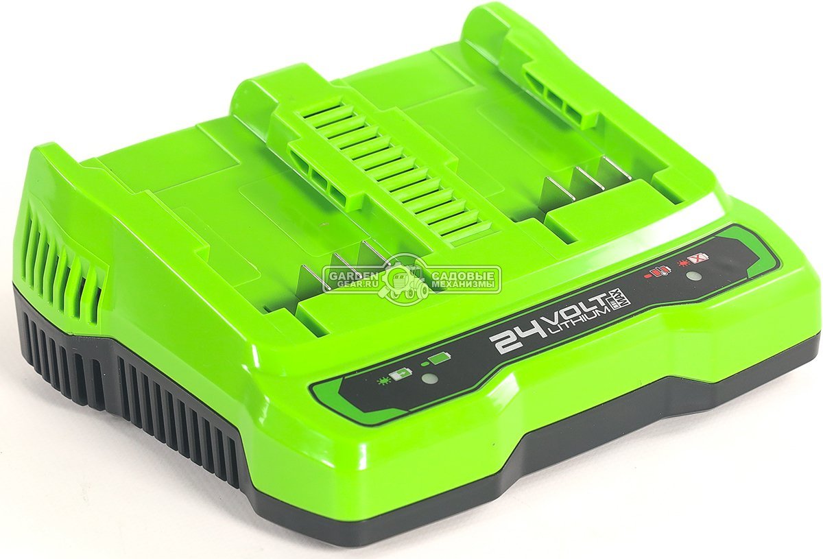 Зарядное устройство GreenWorks G24X2UC2 двойное для аккумуляторов 24В (2 А)