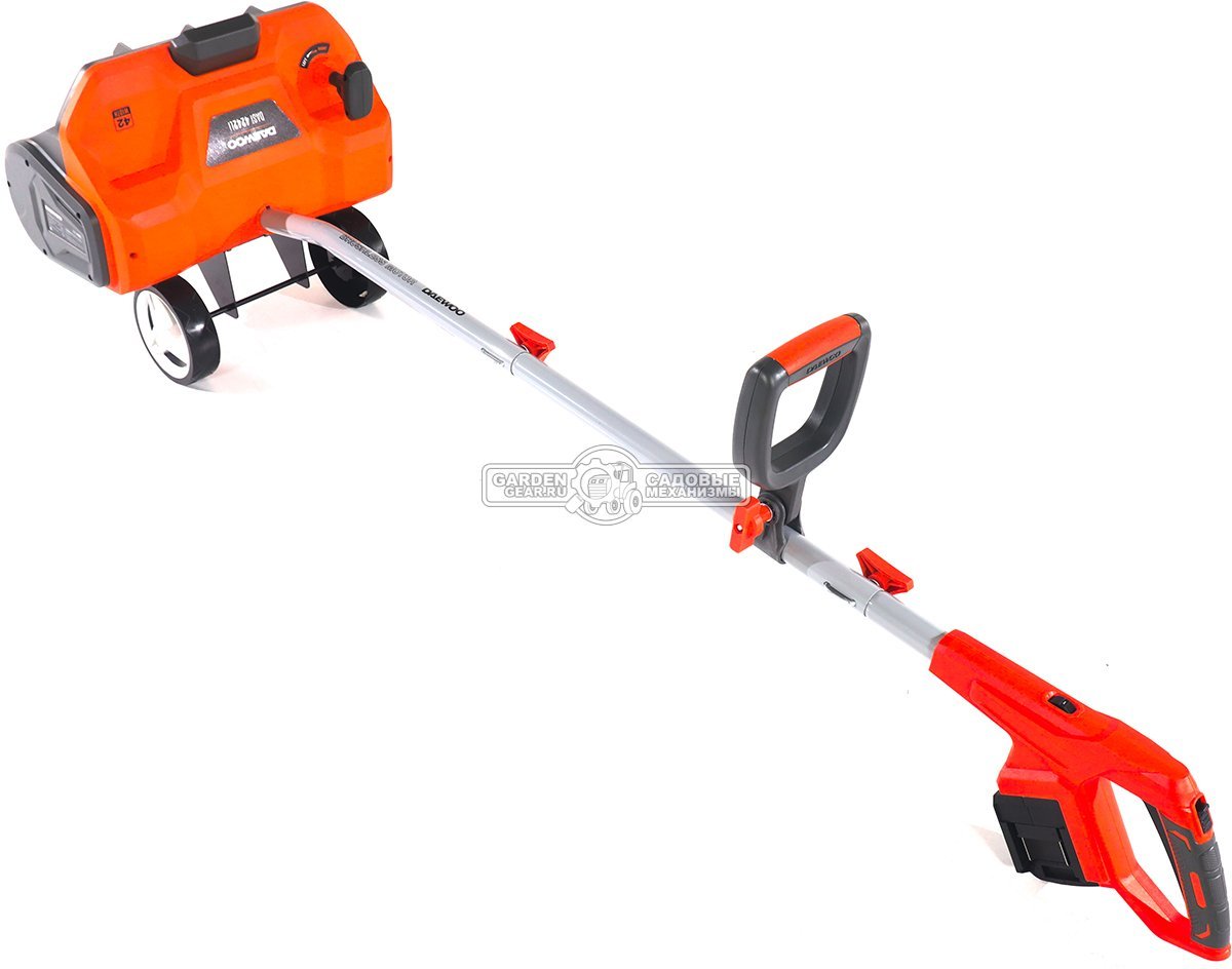 Снегоуборщик аккумуляторный / лопата Daewoo DAST 4242Li SET с 2 АКБ 4 А/ч и ЗУ (PRC, BL 2х21В, ширина 42 см, 6.8 кг)