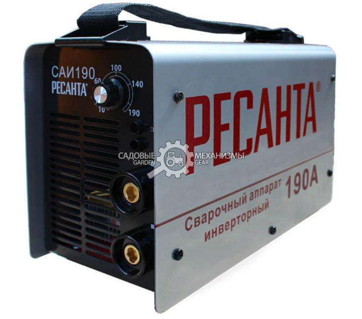 Сварочный аппарат инверторный Ресанта САИ 190 (PRC, 140-260 В, 10-190 А, 5 мм, 4,7 кг)