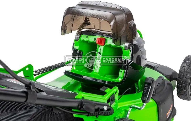 Газонокосилка аккумуляторная GreenWorks GC82HPLM51 с АКБ 5 А/ч и ЗУ (PRC, BL 82В, 51 см, сталь, 2 слота под АКБ,  3 в 1, 60 л, 34.5 кг)