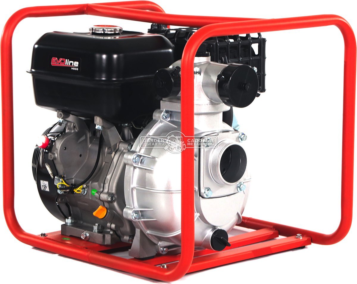 Мотопомпа бензиновая EVOline HG 30 пожарная высоконапорная (PRC, Zongshen GB420, 420 куб.см., 750 л/мин., 75 м., 3", 48 кг.)