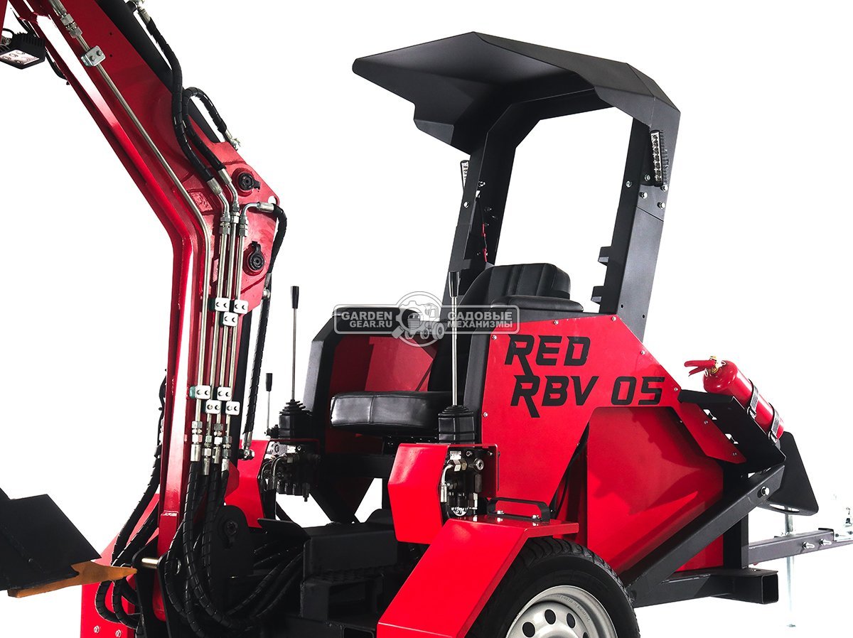 Прицепной экскаватор RED Rhino RBV-06 максимальная комплектация, Lifan 15 л.с., глубина копания 2,2 м., ковш 250 мм., 600 кг.