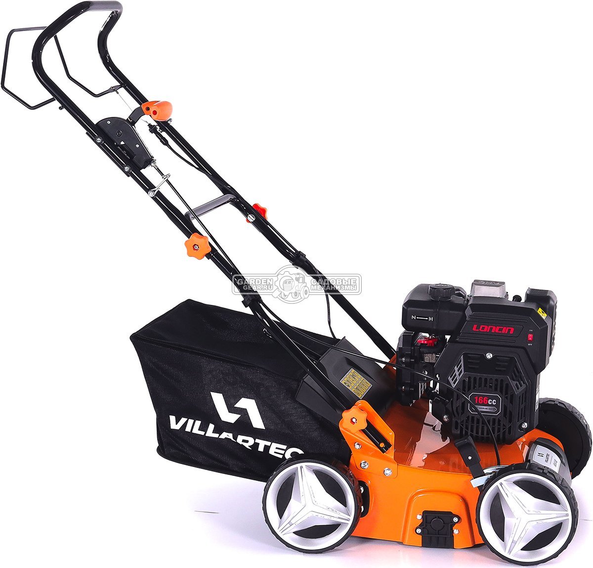Вертикуттер - аэратор бензиновый Villartec AB 4140 (PRC, 40 см, Loncin 166 см3, ножи + пружины, 45 л, 32 кг)