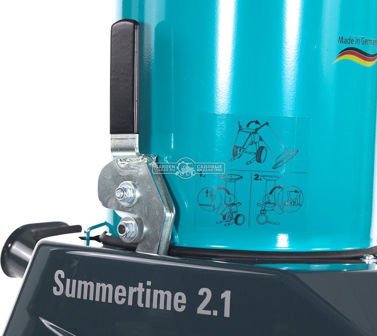 Садовый измельчитель веток электрический Remarc Summertime 2.1 (GER, 2100 Вт, 280 кг/час, 40 мм, 48 кг)