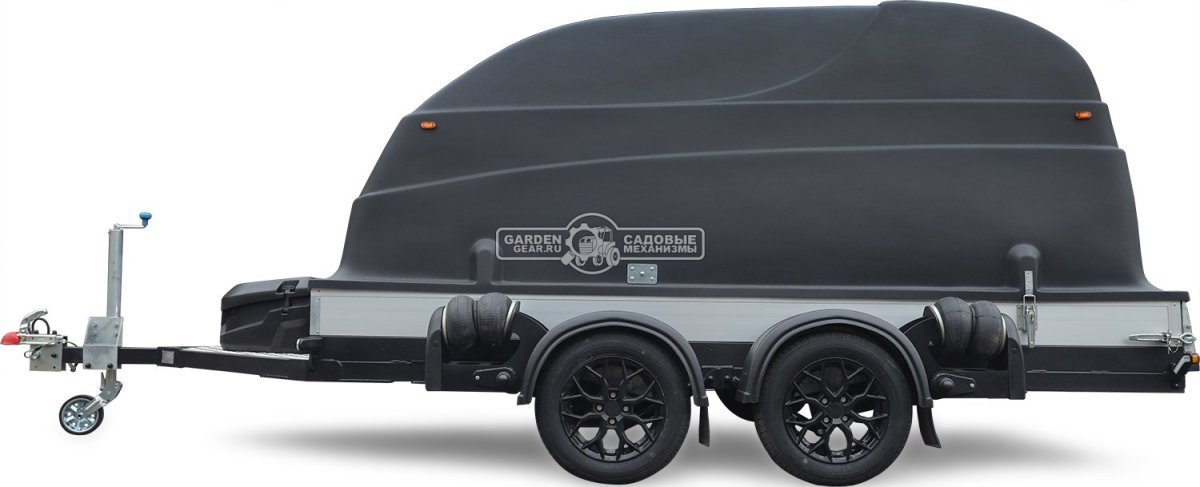 Прицеп с опускающейся платформой на пневмоподвеске Baltic Mechanic Polygon-City PC 750 Спарка для перевозки спецтехники, пневмолифт, крышка, 3500x1500