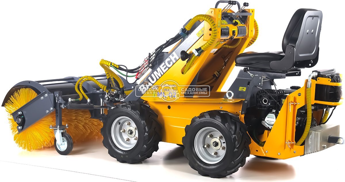 Универсальная машина мини-погрузчик Baumech ML-02 + гидравлическая щётка 115 см., с двигателем Zongshen GB460E