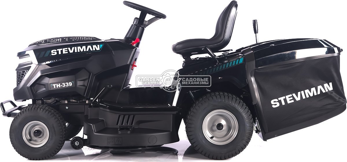 Садовый трактор Steviman TH-339 (PRC, Loncin 586 куб.см., гидростатика, ширина кошения 98 см, травосборник 250 л, 198 кг)