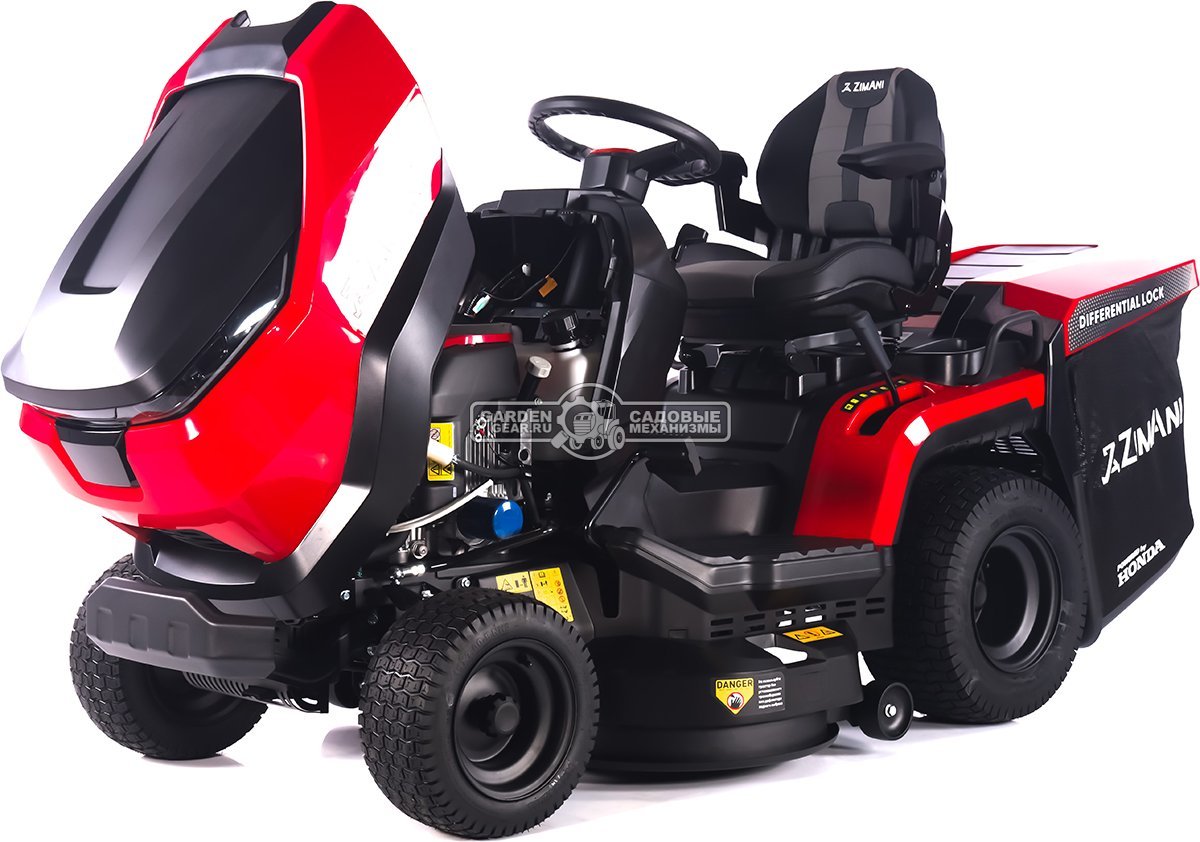 Садовый трактор ZimAni TC238HVD (PRC, Honda GXV630, гидростатика, дифференциал, травосбор. 320 л, шир. кошения 97 см, LED панель, 195 кг)
