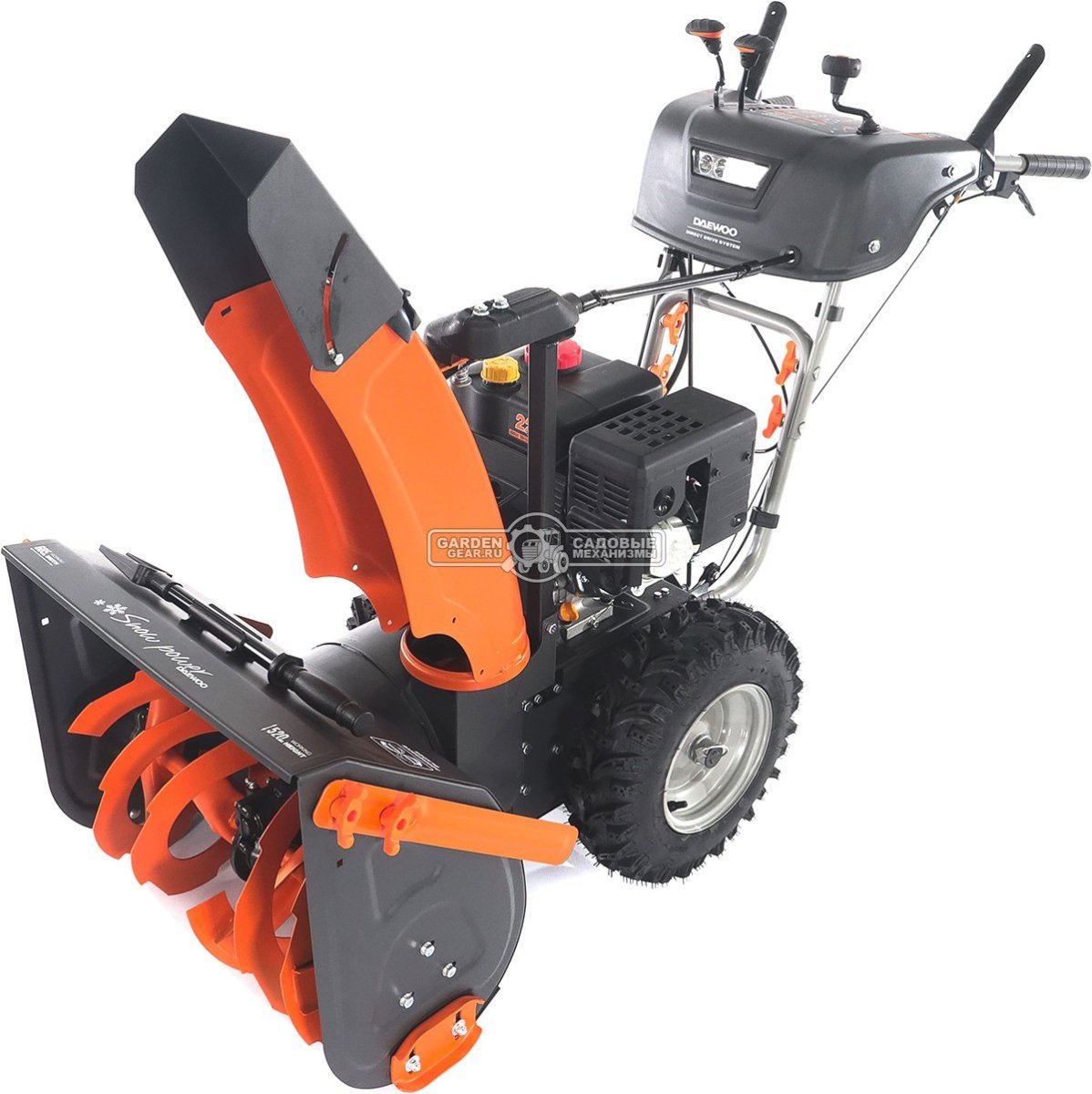 Снегоуборщик Daewoo DAST 224 MY2024 (PRC, 60 см, Daewoo, 220 см3, эл/стартер 220В, скорости 6/2, фара, подогрев рукояток, дифференциал, 93 кг)