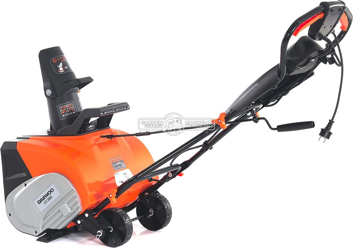 Снегоуборщик электрический Daewoo DAST 3000E (PRC, 51 см., 3000 Вт., LED фара, 16,8 кг.)