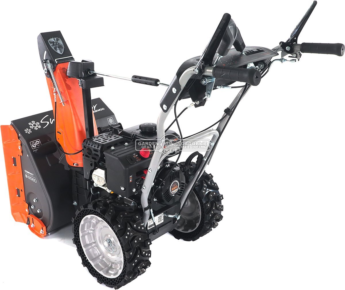 Снегоуборщик Daewoo S 6560 (PRC, 59 см., Daewoo, 220 см3, скорости 4/1, колеса EX-ICE, 59 кг.)