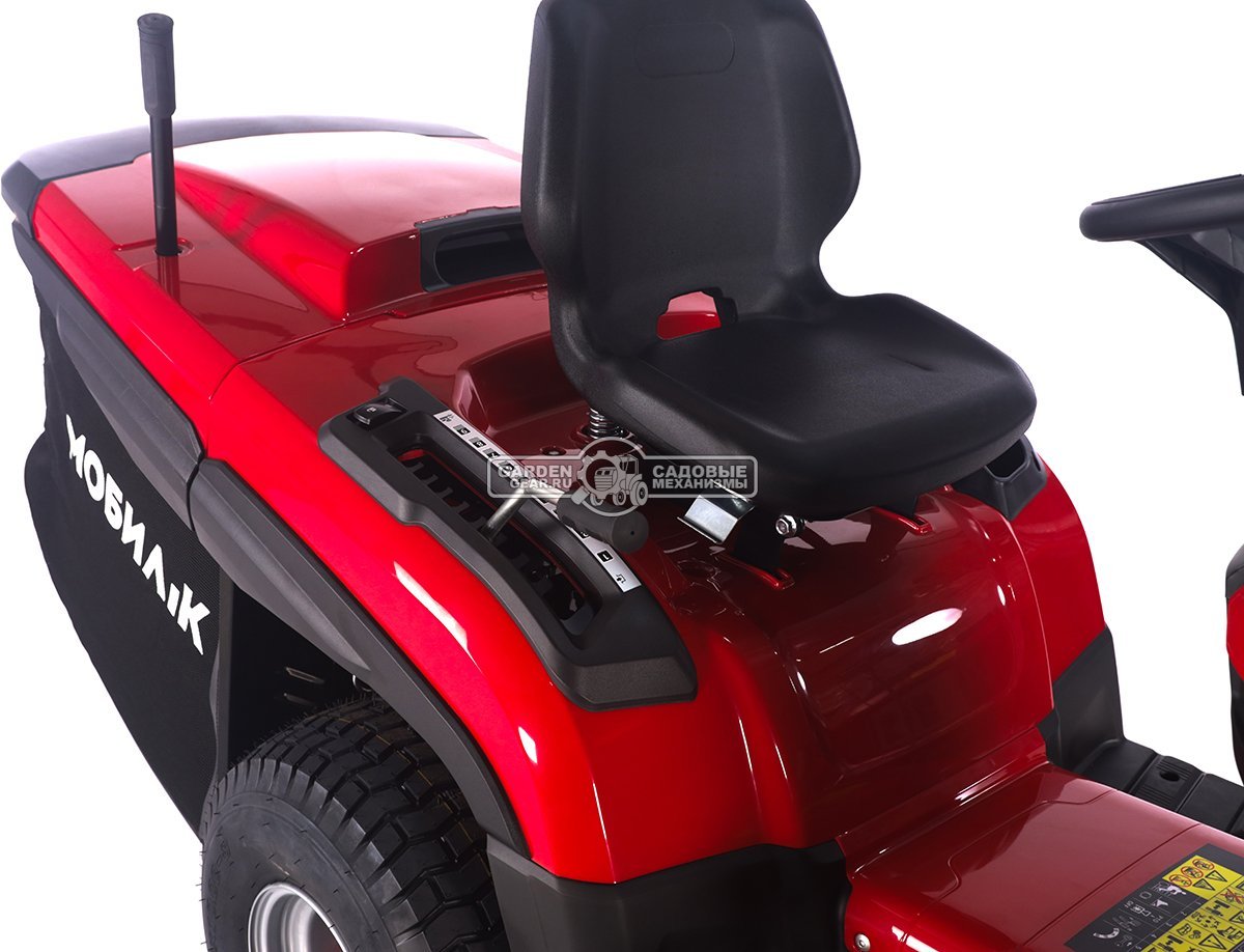 Садовый трактор Мобил К XP124 Премиум (PRC, Loncin V-Twin, 708 куб.см., гидростатика, мульчирование, 240 л. эл/лифт, ширина кошения 124 см, 285 кг)