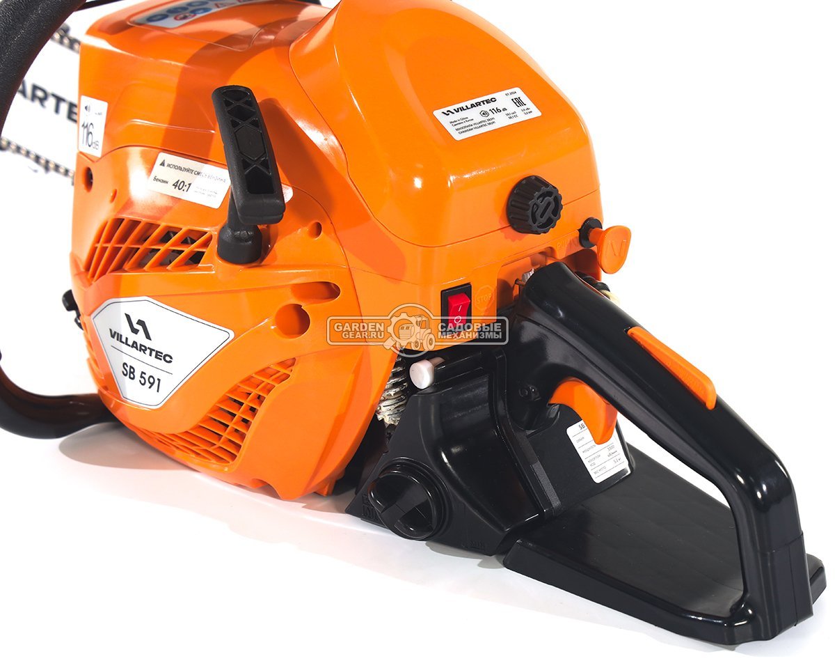 Бензопила Villartec SB591 16" (PRC, 58.1 куб.см., 3.0 кВт/ 4.0 л.с., 0.325"-1.5-66E, 5.1 кг)